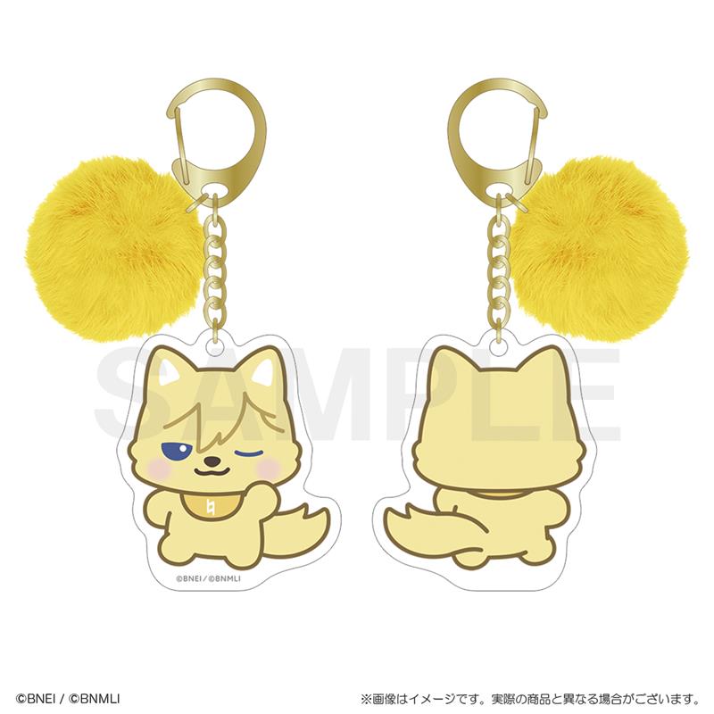 ぽんぽん付きキーホルダー　なぎるふ