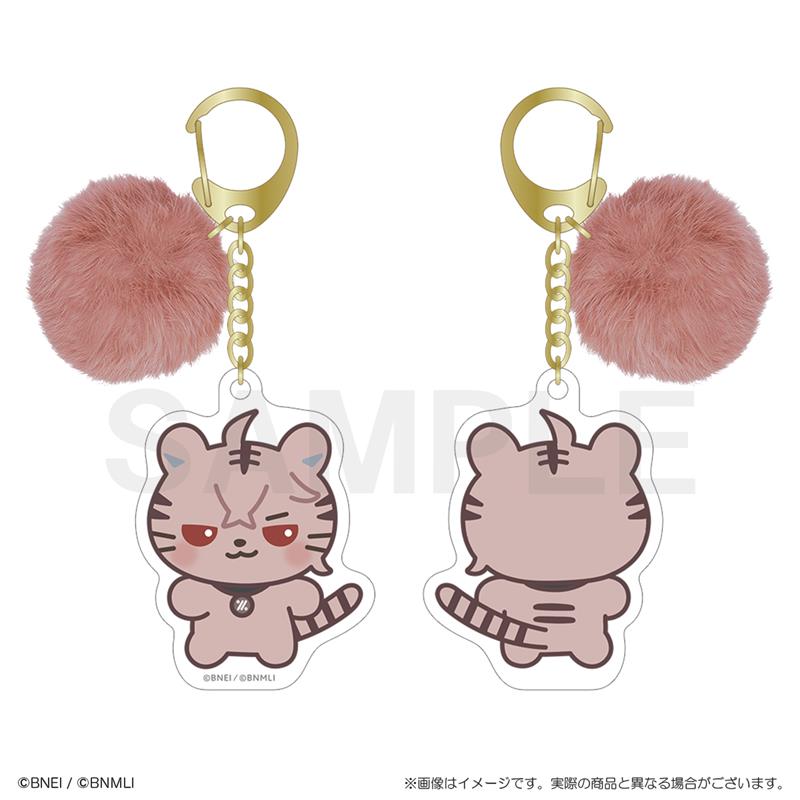 ぽんぽん付きキーホルダー　とらぐる
