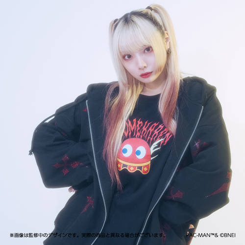 PAC-MAN×REFLEM feat.ZOC Tシャツ【藍染カレン】 