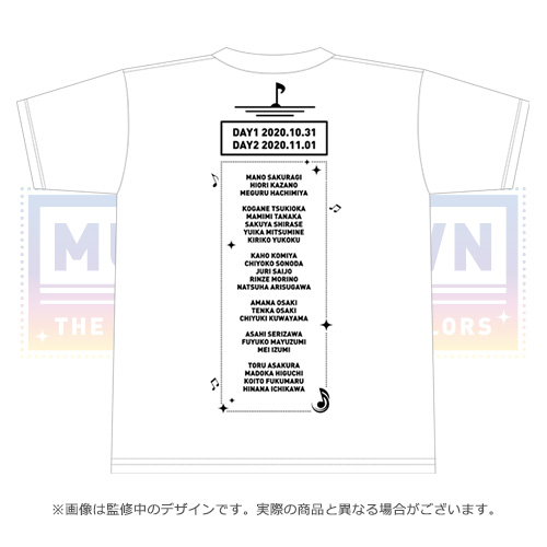 THE IDOLM@STER SHINY COLORS MUSIC DAWN 公式Tシャツ ホワイト Mサイズ