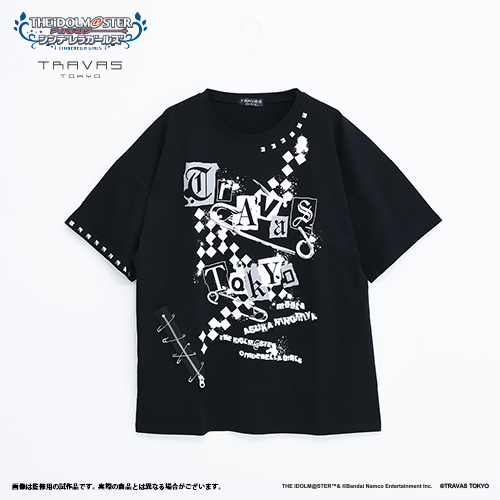 アイドルマスター シンデレラガールズ』二宮飛鳥×TRAVAS TOKYO Tシャツ 黒