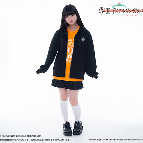 学園アイドルマスター 初星学園購買部ジップアップパーカー 黒 M