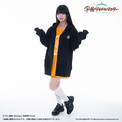 学園アイドルマスター 初星学園購買部ジップアップパーカー 黒 XL