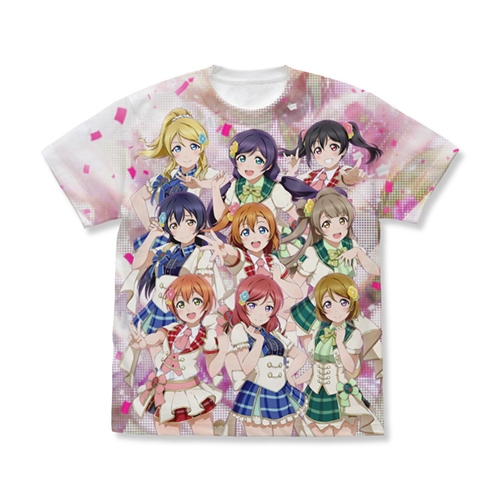 ラブライブ！ μ's フルグラフィックＴシャツ/WHITE-Mサイズ